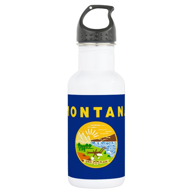 Bouteille D'eau Drapeau de l'État du Montana (Devant)