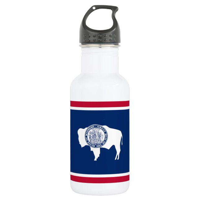 Bouteille D'eau Drapeau de l'État du Wyoming (Devant)