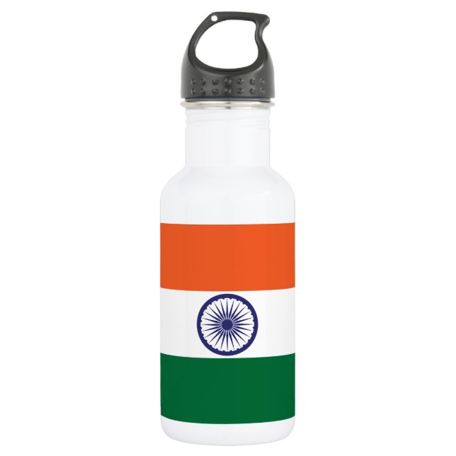 Bouteille D'eau Drapeau de l'Inde (Devant)