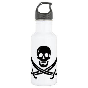 Bouteille D'eau Drapeau de pirate Crâne croisé épées
