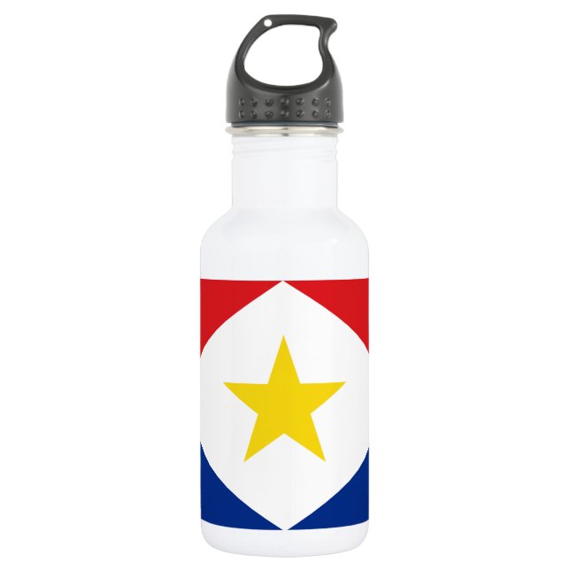 Bouteille D'eau Drapeau de Saba (Devant)