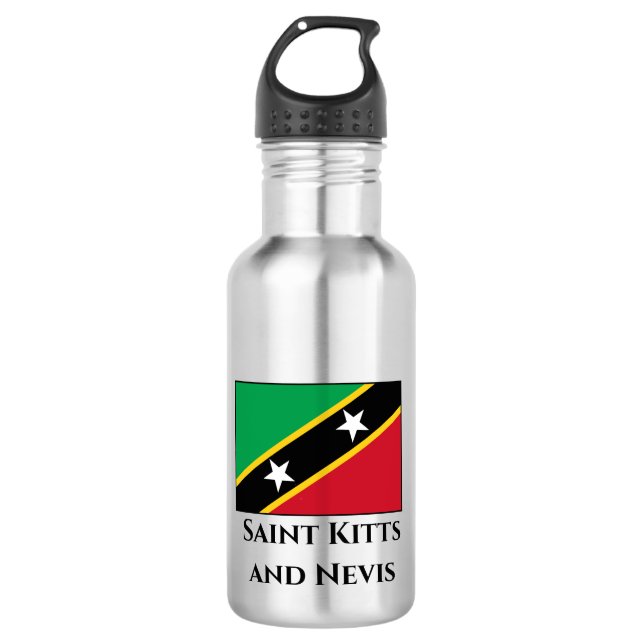 Bouteille D'eau Drapeau de Saint-Kitts-et-Nevis (Devant)