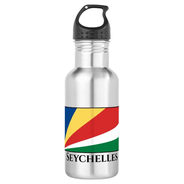 Bouteille D'eau Drapeau des Seychelles (Devant)