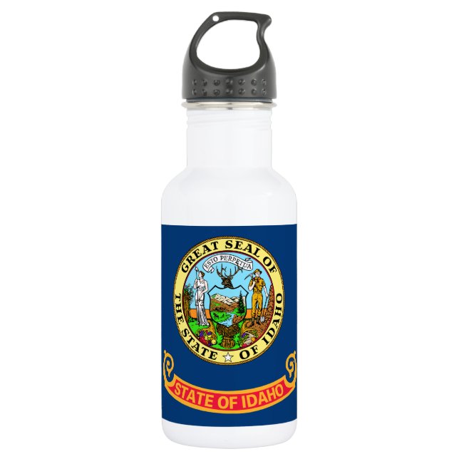 Bouteille D'eau Drapeau d'état de l'Idaho (Devant)