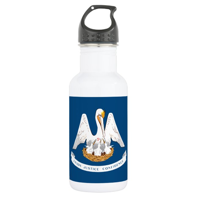 Bouteille D'eau Drapeau d'État de Louisiane (Devant)