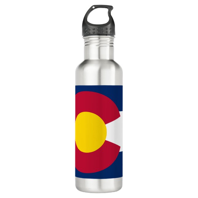 BOUTEILLE D'EAU DRAPEAU DU COLORADO (Devant)
