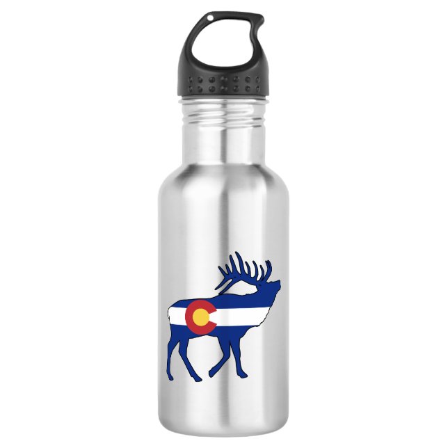Bouteille D'eau Drapeau du Colorado Elk (Devant)