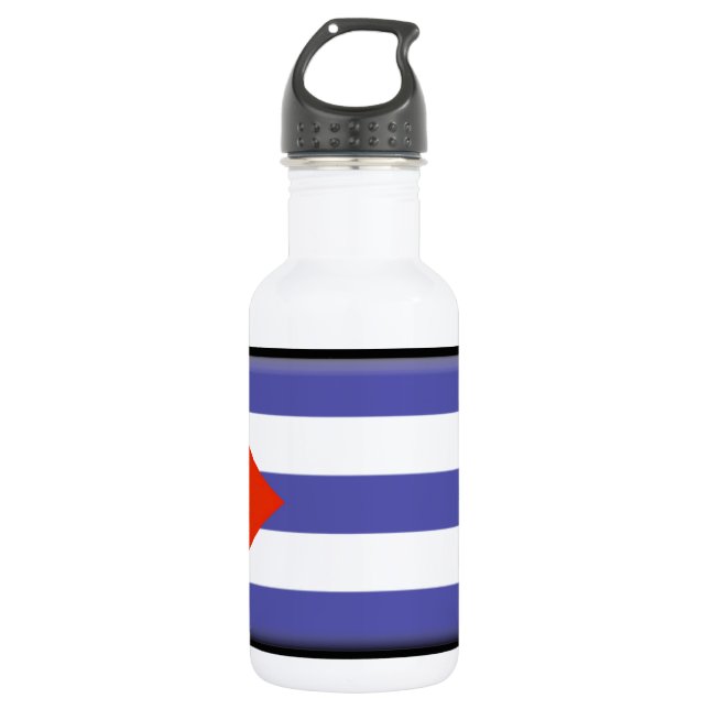Bouteille D'eau Drapeau du Cuba (Devant)