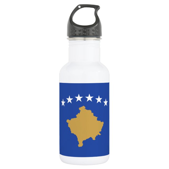 Bouteille D'eau Drapeau du Kosovo (Devant)