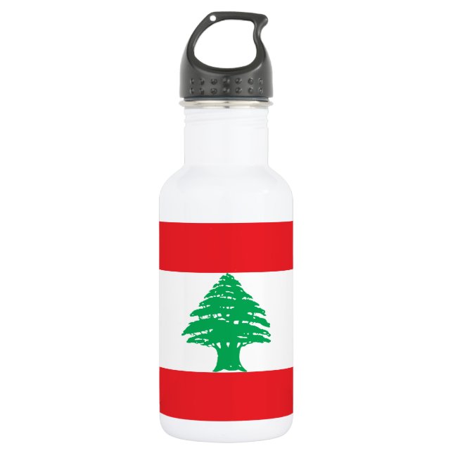 Bouteille D'eau Drapeau du Liban (Devant)