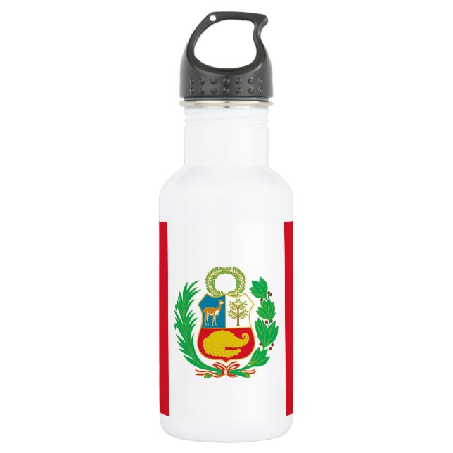 Bouteille D'eau Drapeau du Pérou (Devant)