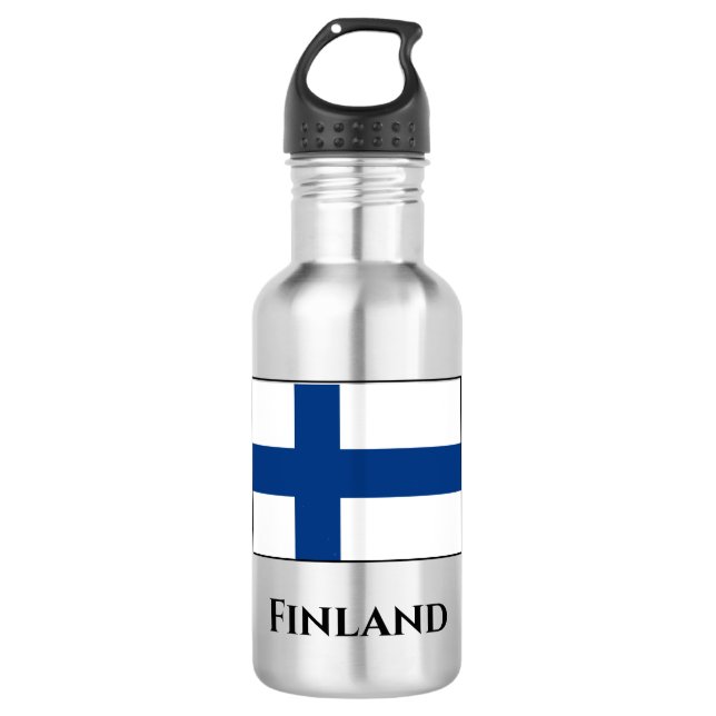Bouteille D'eau Drapeau finlandais (Devant)