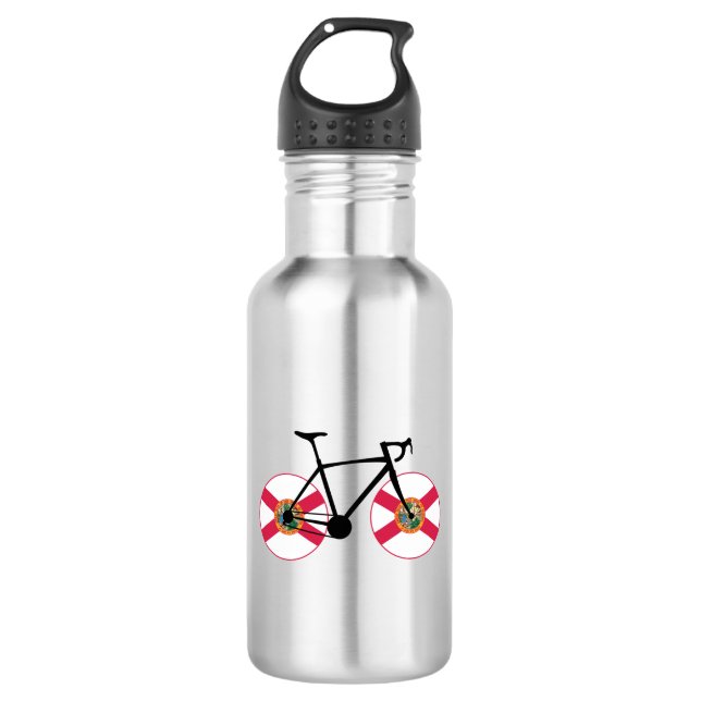 Bouteille D'eau Drapeau Floride Cyclisme (Devant)