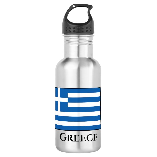 Bouteille D'eau Drapeau grec (Devant)