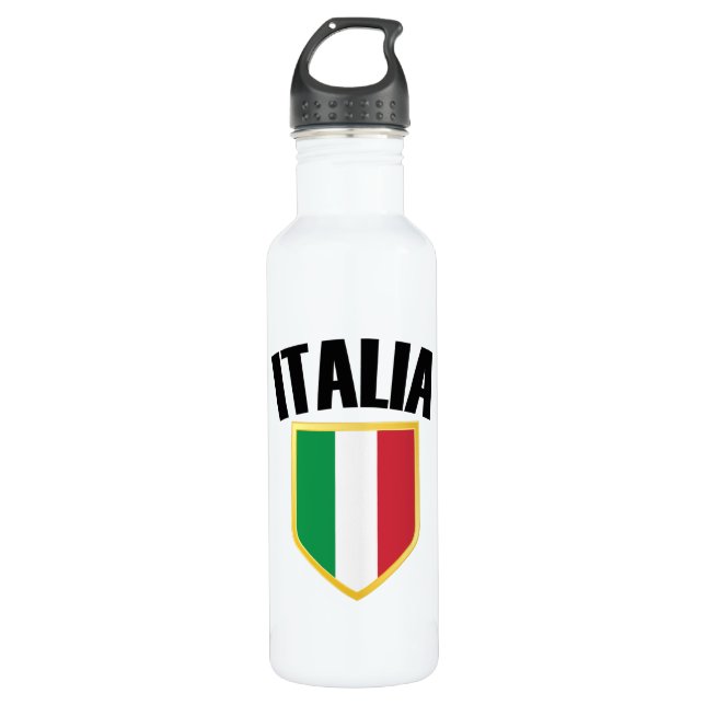 Bouteille D'eau Drapeau Italia Crest Italie (Devant)