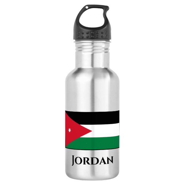 Bouteille D'eau Drapeau Jordanie (Devant)