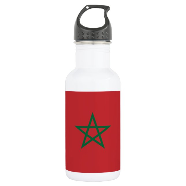 Bouteille D'eau Drapeau Maroc (Devant)