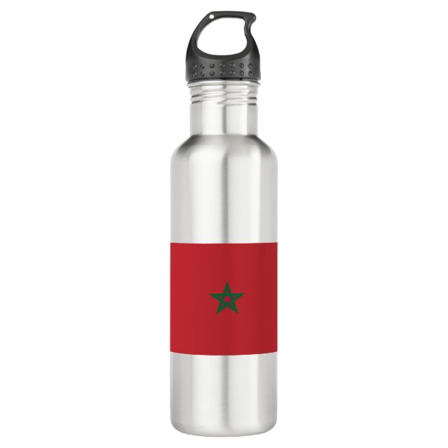Bouteille D'eau Drapeau Maroc (Devant)