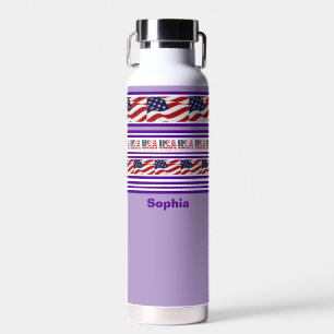 Bouteille D'eau Drapeau Patriotique Personnalisé (USA) États-Unis