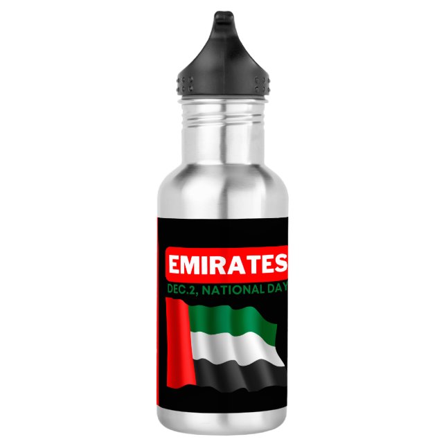 Bouteille D'eau Drapeau Personnalisé Patriotique Émirats Arabes Un (Droite)