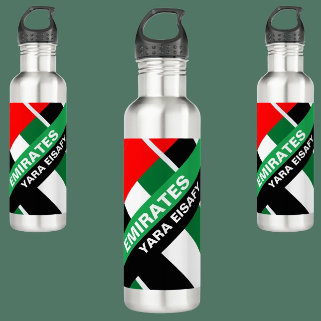 Bouteille D'eau Drapeau Personnalisé Patriotique Émirats Arabes Un (Créateur téléchargé)