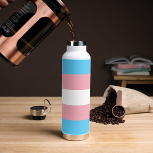 Bouteille D'eau Drapeau transgenre et communauté de fierté / drape
