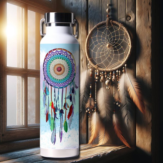Bouteille D'eau Dreamcatcher coloré personnalisé (Créateur téléchargé)