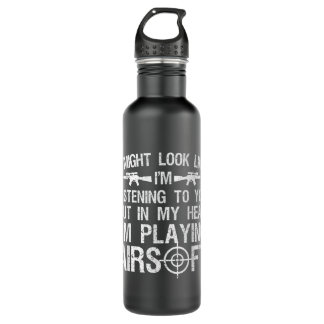 Bouteille D'eau Drôle Airsoft Art Hommes Enfants Airsoft Lover Gun