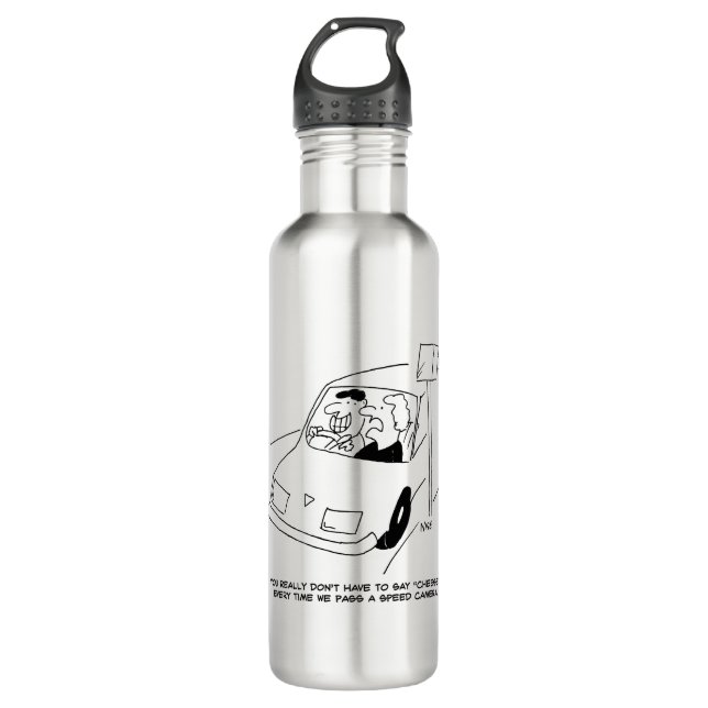 Bouteille D'eau Drôle Caméra de vitesse Drôle Dit Homme Conduit (Devant)