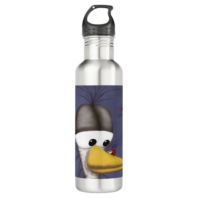 Bouteille D'eau Drôle Cartoon Egret (Devant)