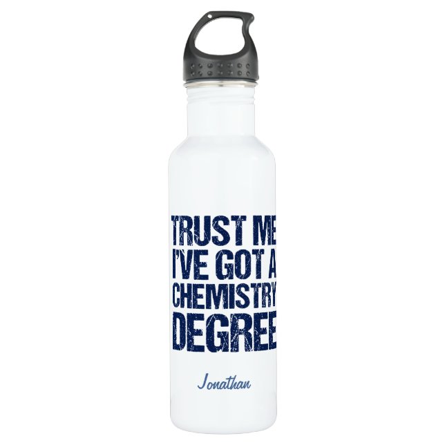 Bouteille D'eau Drôle Chem Graduate Humour (Devant)