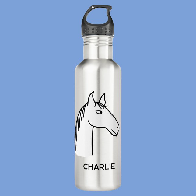 Bouteille D'eau Drôle Cheval Personnalisé (Créateur téléchargé)