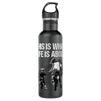 Bouteille D'eau Drôle Dirt Vélo Art Pour Hommes Papa Garçons Enfan