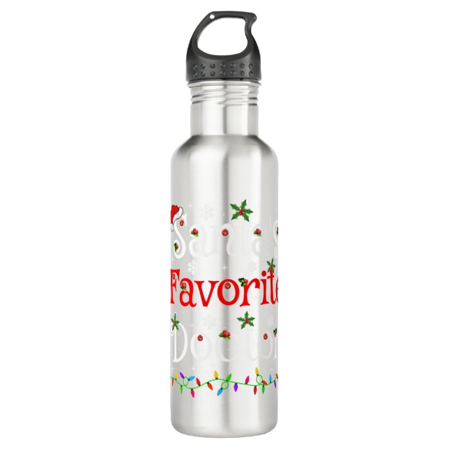 Bouteille D'eau Drôle Éclairage de Noël Père Noël Favorite Docteur (Devant)
