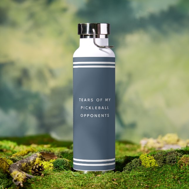 Bouteille D'eau Drôle larmes de mes adversaires de la typographie  (Extérieur)