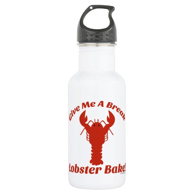 Bouteille D'eau Drôle Lobster Bake Maine Fun Party Toon (Devant)