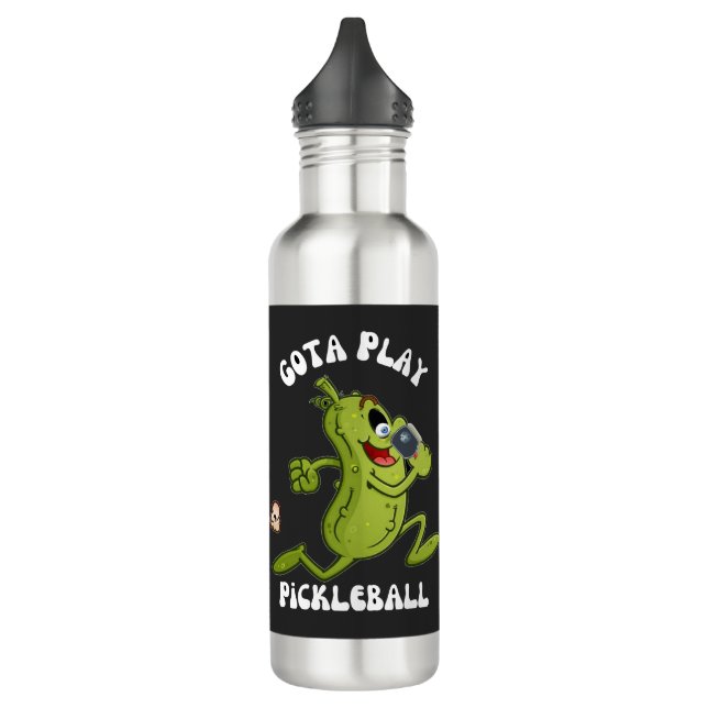 Bouteille D'eau Drôle Monogramme Gota Jouer Pickleball (Gauche)