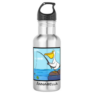 Bouteille D'eau Drôle pélican de pêche