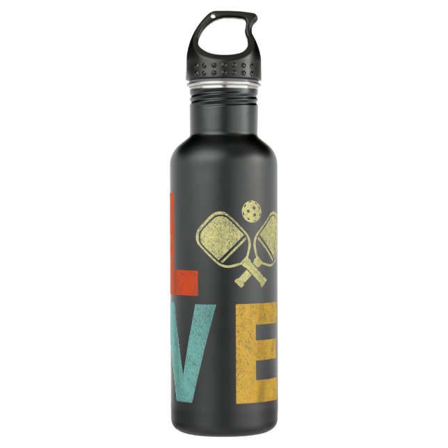 Bouteille D'eau Drôle Pickleball Paddle Pickleball Love Dink Retro (Devant)