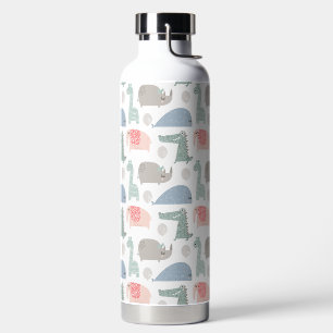 Bouteille D'eau Drôle Visage mignon Doodle Motif animal