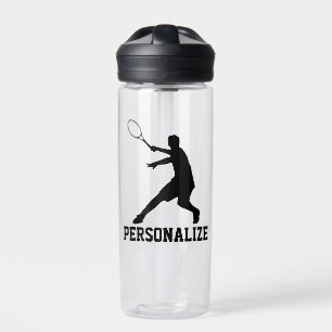 Bouteille d'eau du joueur de tennis avec nom perso