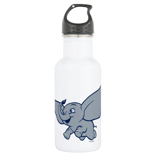 Bouteille D'eau Dumbo| Dessin en duvet avec plumes (Devant)