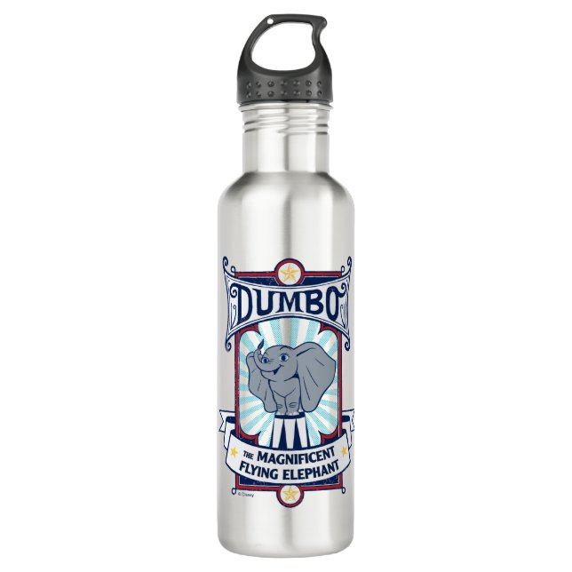 Bouteille D'eau Dumbo| Le Magnifique Flying Elephant Circus Art (Devant)