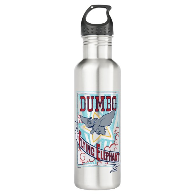 Bouteille D'eau Dumbo| L'éléphant volant, l'art du cirque (Devant)