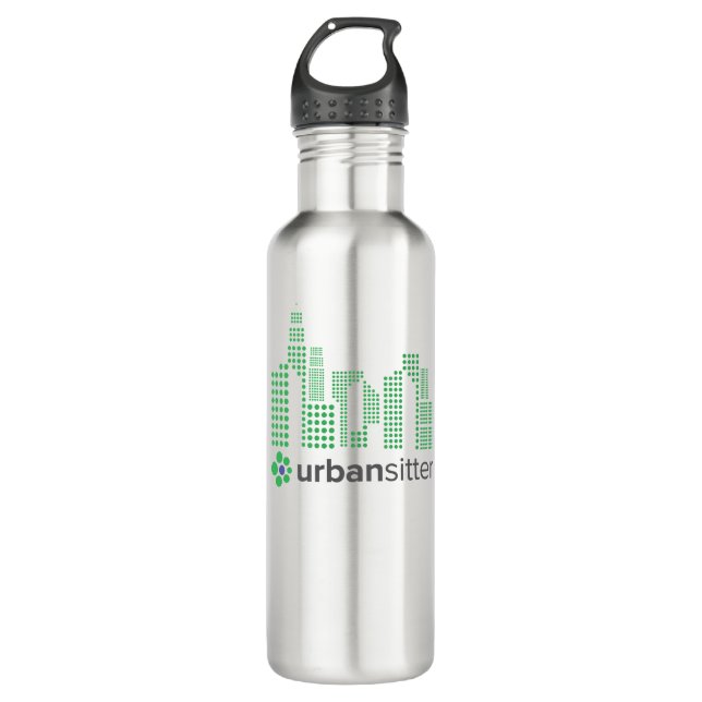 Bouteille d'eau d'UrbanSitter (24 onces), acier (Devant)