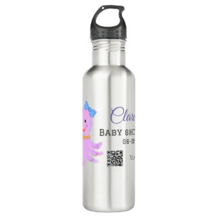 Bouteille D'eau Eau bleu violet octopus baby shower mer ani