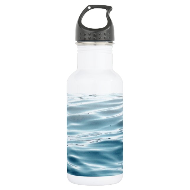 Bouteille D'eau Eau bleue ondulée (Devant)