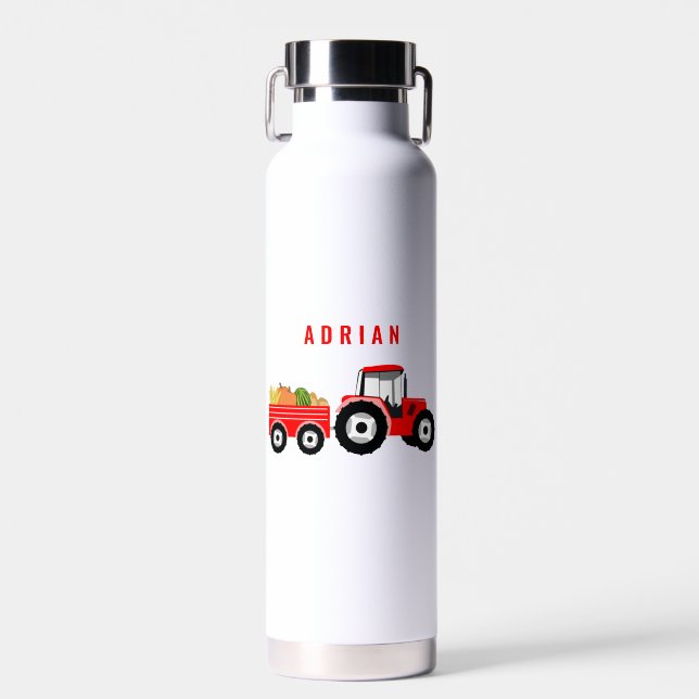 Bouteille D'eau École de camionnette de camion de tracteur rouge p (Avant)