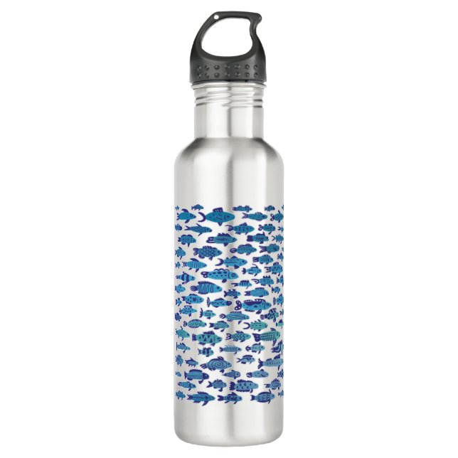 Bouteille D'eau École de la sardine bleue (Devant)