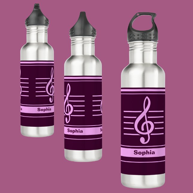 Bouteille D'eau École De Musique Personnalisée De Retour À L'École (Créateur téléchargé)